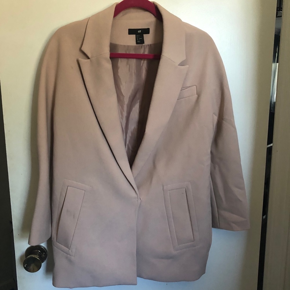 Pink Rounded Shoulder Jacket